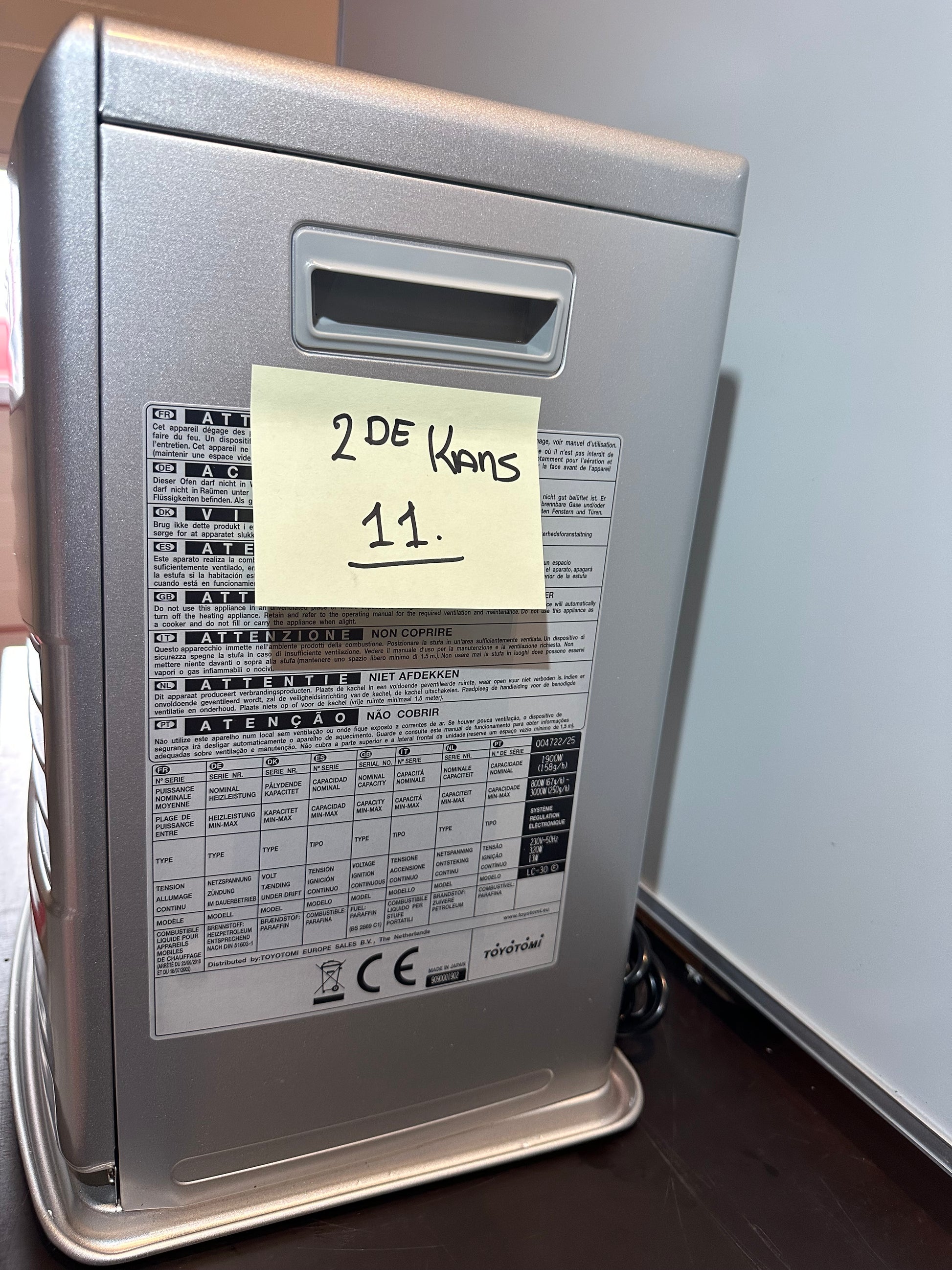 Zibro/Toyotomi LC30 - 2de Kans (Licht Gebruikt)